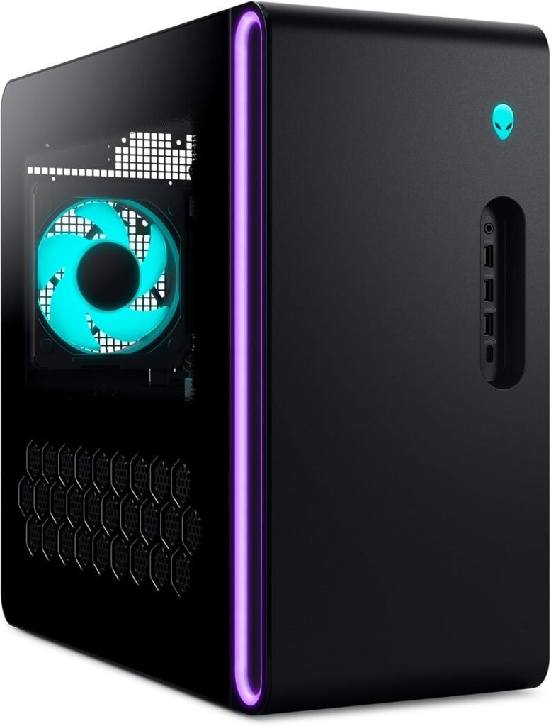 Alienware Aurora Gaming Desktop ACT1250 – Intel Core Ultra 7 265F, 32GB DDR5 RAM, 1TB SSD, NVIDIA GeForce RTX 5070, 1000W Platinum Rated PSU, Windows 11 Home, Clear Panel – Black