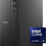 Dell Slim Desktop ECS1250 – Intel Core Ultra 5-225 Processor, Intel UHD Graphics, 16GB DDR5 5600MT/s Memory, 512GB M.2 SSD, 3.0 SD Card Reader, Wired Keyboard and Mouse, Basic Onsite Service