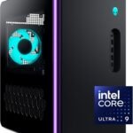 Alienware Aurora Gaming Desktop ACT1250 – Intel Core Ultra 9 285 Processor, Liquid Cooled, NVIDIA GeForce RTX 5080, 32GB DDR5 RAM, 1TB SSD, 1000W Platinum Rated PSU, Win 11 Home – Clear Panel