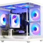 Pre Built Gaming PC Ryzen 5 5500 3.6GHz,(6Core 12Threads Up to 4.2G),Radeon RX6500XT 4G,DDR4 16G Nvme 512G SSD,WiFi 6 Tower Desktop Computer for Home and Office