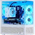 NINGMEI Gaming PC Desktop Computer,AMD Ryzen 5 5500 4.2 GHz,GeForce GTX 1660 Super 6GB,1TB NVMe SSD,16GB DDR4 3200MHz, Air Cooled Prebuilt,650W PSU,Windows 11 Home, Gamer PC, White